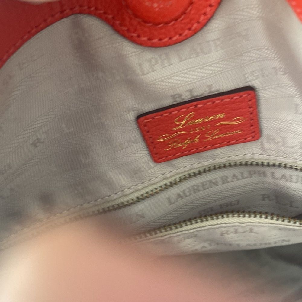 Euc Ralph Lauren bag red/ orange color - Picture 8 of 15